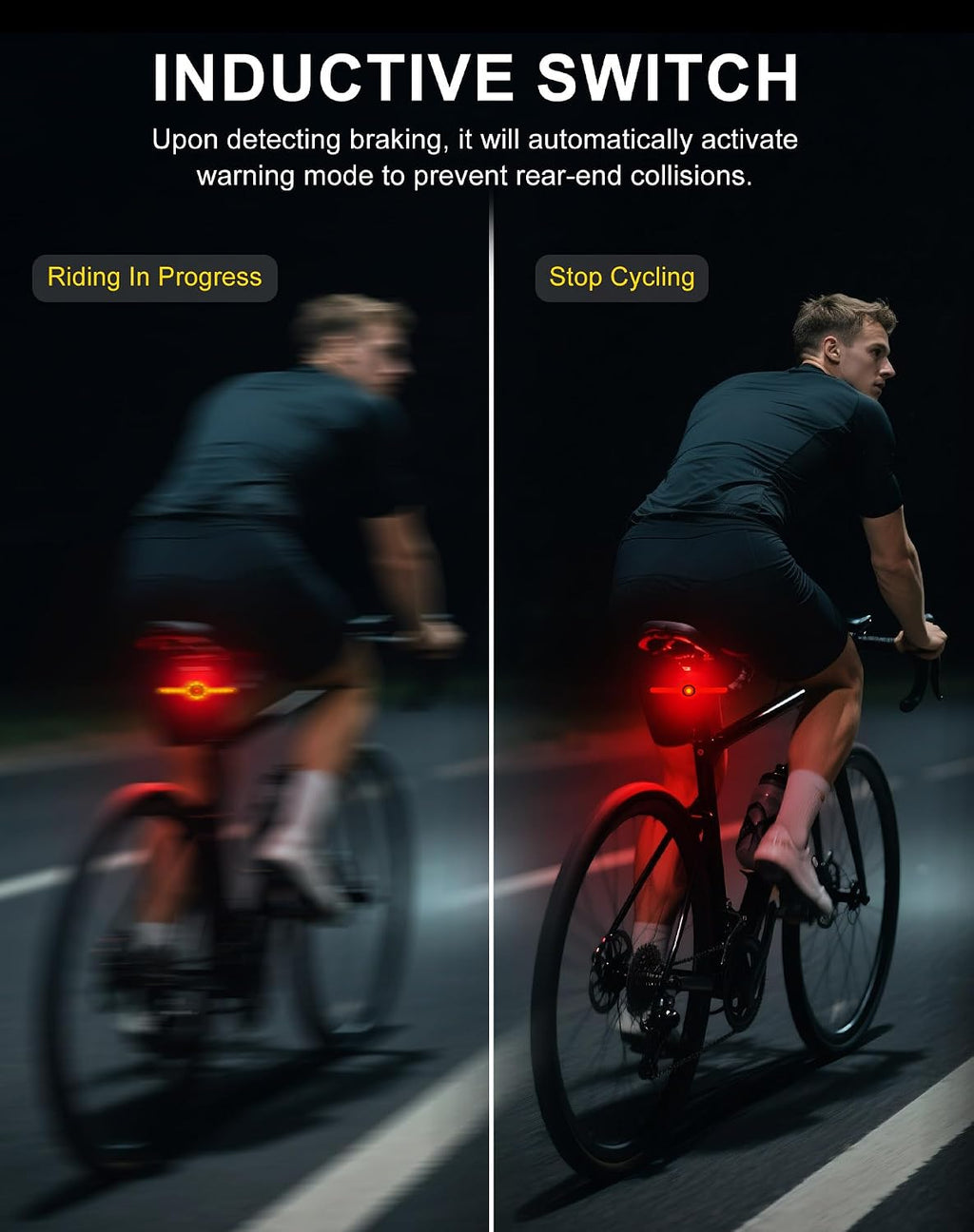 X8 Smart Bike Tail Light USB Rechargeable, 21* LED 300 Lumens Bike Lights for Night Riding, with Turn Signals & Brake Sensing, 9 Modes for Night Riding- Long Lasting Bicycle Lights