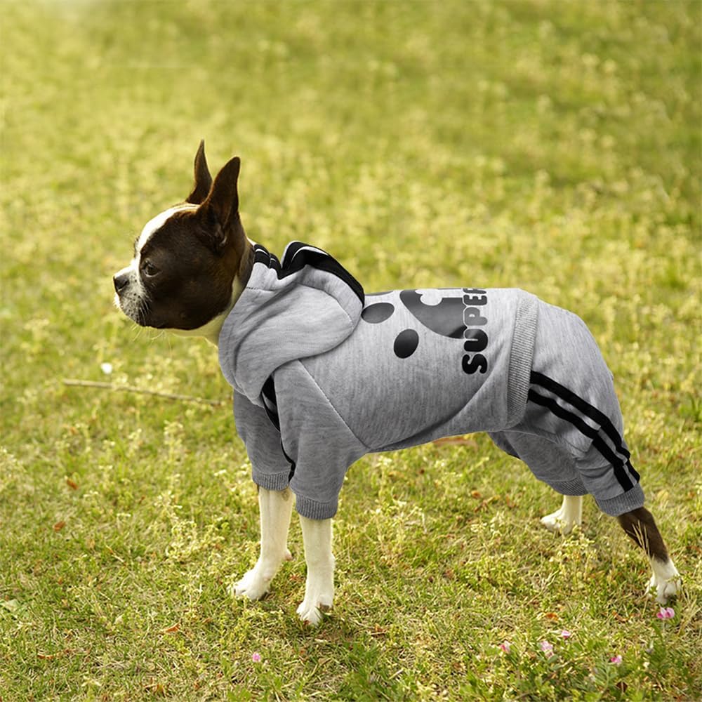 Dog Hoodie 4 Legs Jumpsuit Puppy Clothes Pullover Sweatshirt Pet Coat