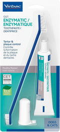 C.E.T. Oral Hygiene Kit for Dogs, Poultry flavor Toothpaste with Toothbrush