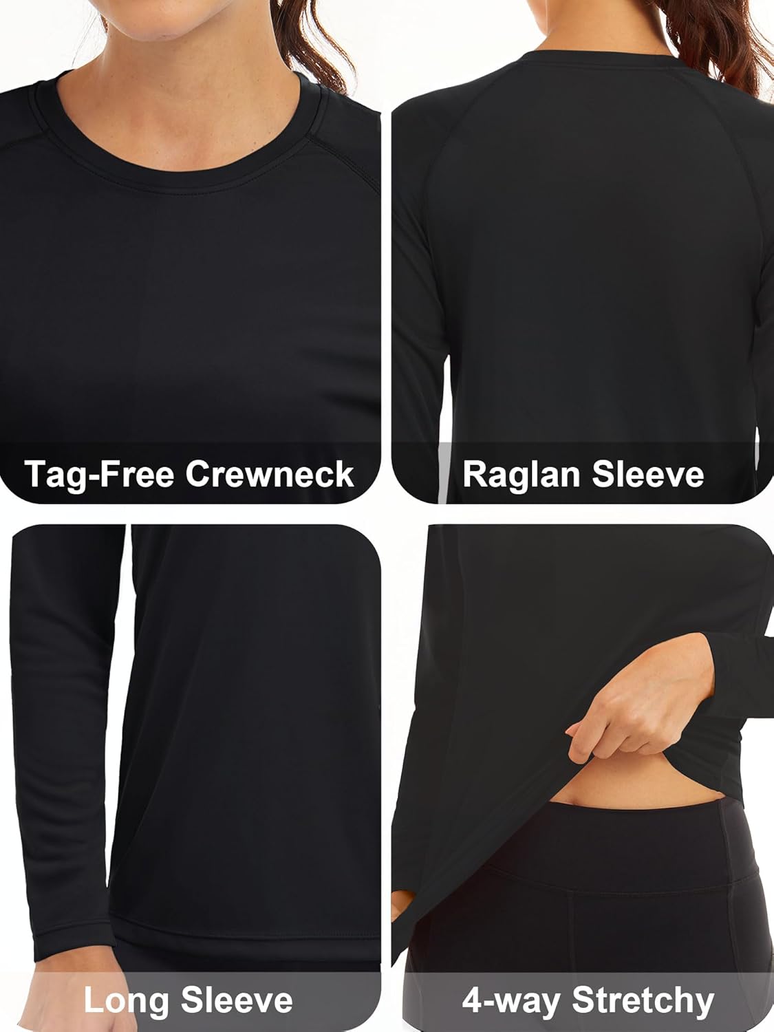 MAGCOMSEN Women's Long Sleeve Shirts UPF 50+ Sun Protection Shirts for Hiking Fishing Workout Rash Guard