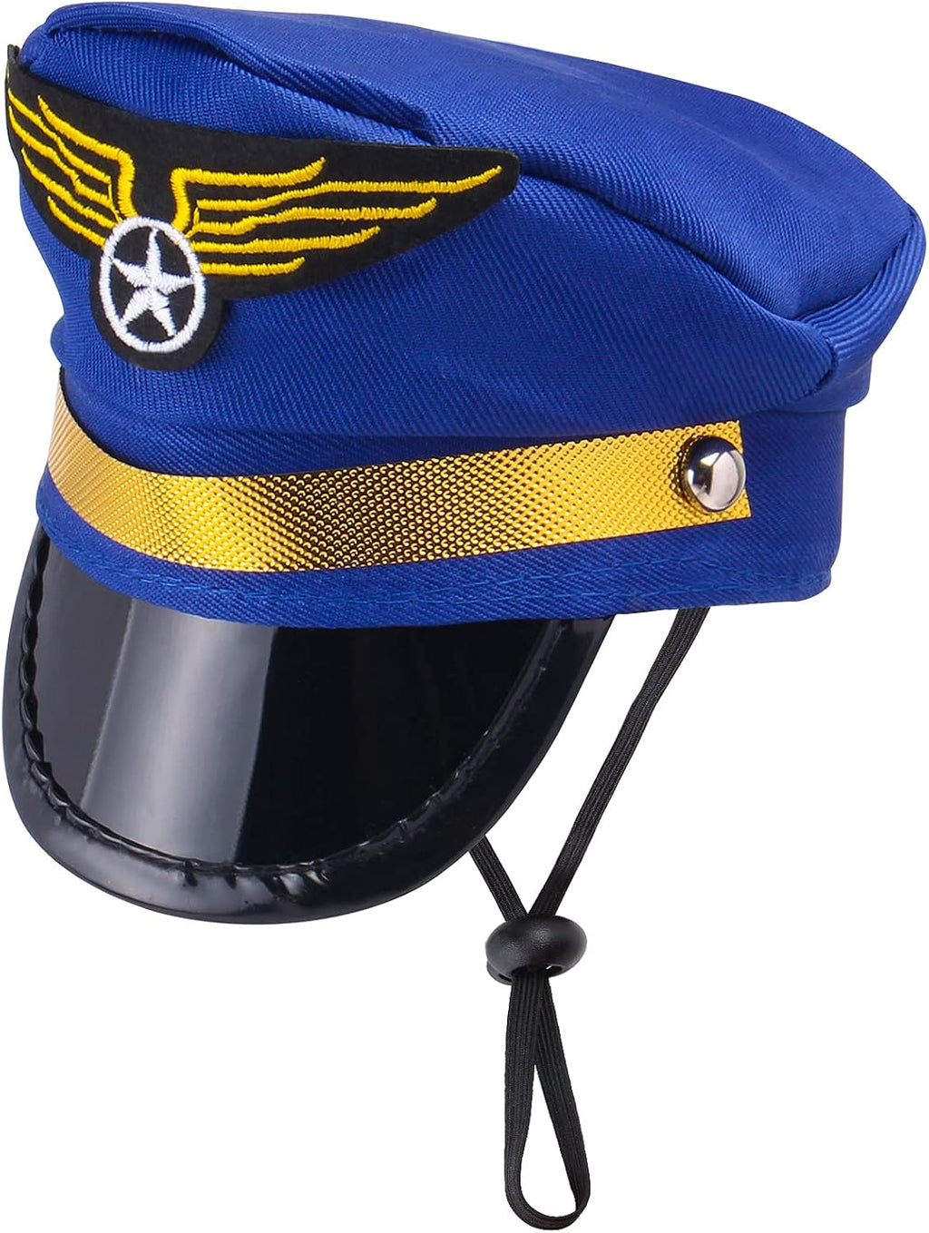 Yewong 3 Pieces Pet Captain Pilot Costume Accessory Set Dog Cat Pilot Hat Formal Necktie Collar Pilot Costume Accessories for Pet Pilot Fancy Dress Halloween Party (Set D)