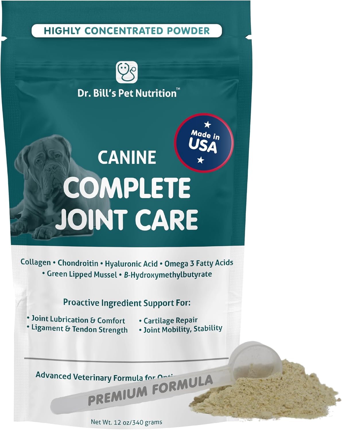 Dr. Bill’s Canine Complete Joint Care – Advanced Hip & Joint Supplement for Dogs – Supports Mobility, Cartilage & Muscle with HMB, Multi-Collagen, Green Lipped Mussel & Turmeric