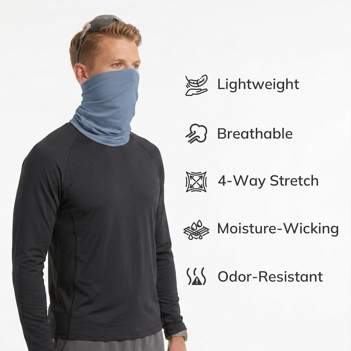 netdraw Unisex UPF 50+ Bamboo Viscose Neck Gaiter 2 Pack