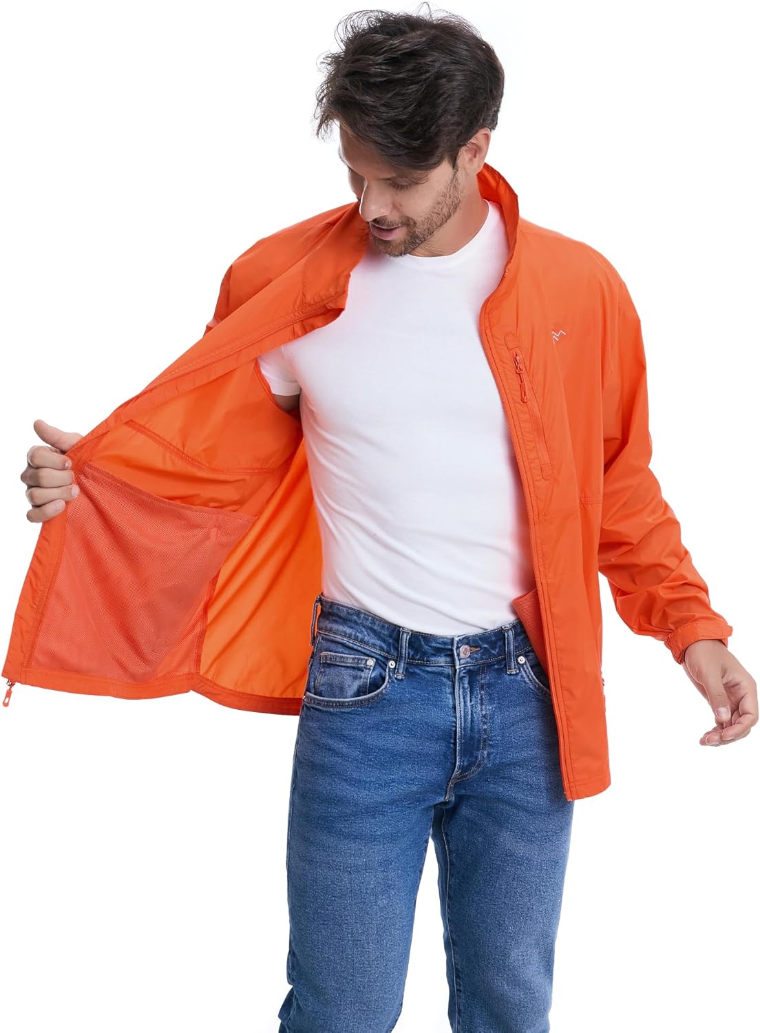 TRAILSIDE SUPPLY CO. Mens Windbreaker Jackets Lightweight Packable Jacket