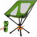 TCEK Portable Camping Chair - SwivelCore 180 Swivel & Auto-Return, Small Compact Lightweight Folding Chairs for Adults, Outdoor Backpack Chair for Adventures, Setup in Seconds, Support 300 LBS