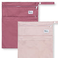 Nora's Nursery Wet Dry Bags with Two Zippered Pockets | 11 x 15 | 2 Pack