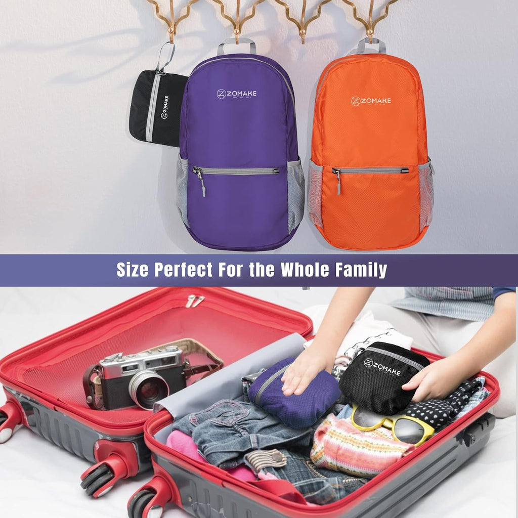 ZOMAKE Lightweight Packable Backpack, Foldable Small Travel Day Pack