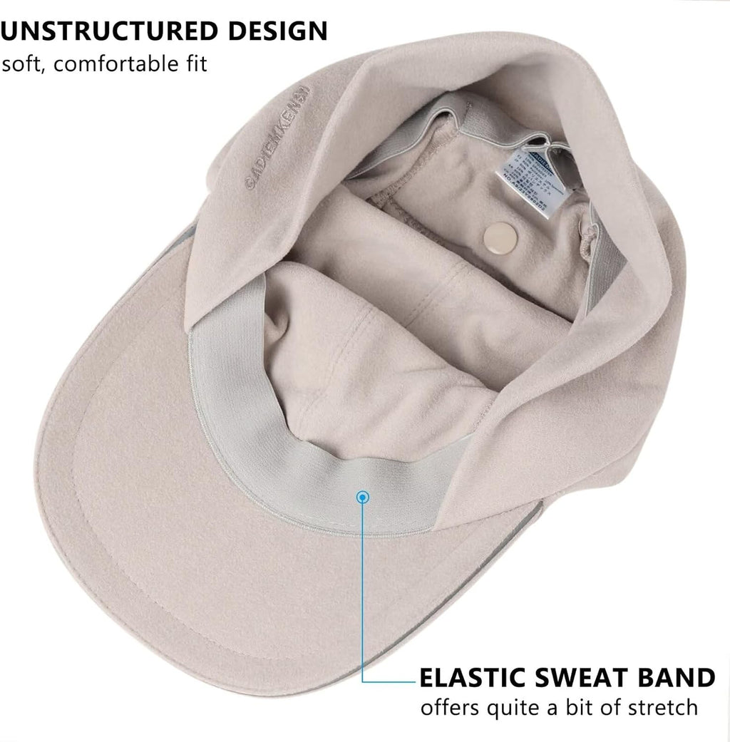 GADIEMKENSD Women's Winter Reflective Fleece Ponytail Hat with Drop Down Ear Warmer