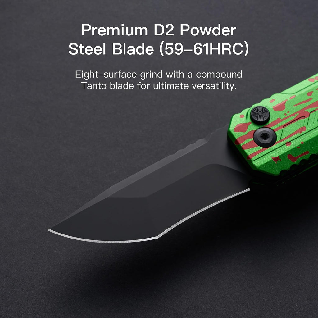 OKNIFE LK 2-in-1 Folding Pocket Knife with Rechargeable Flashlight
