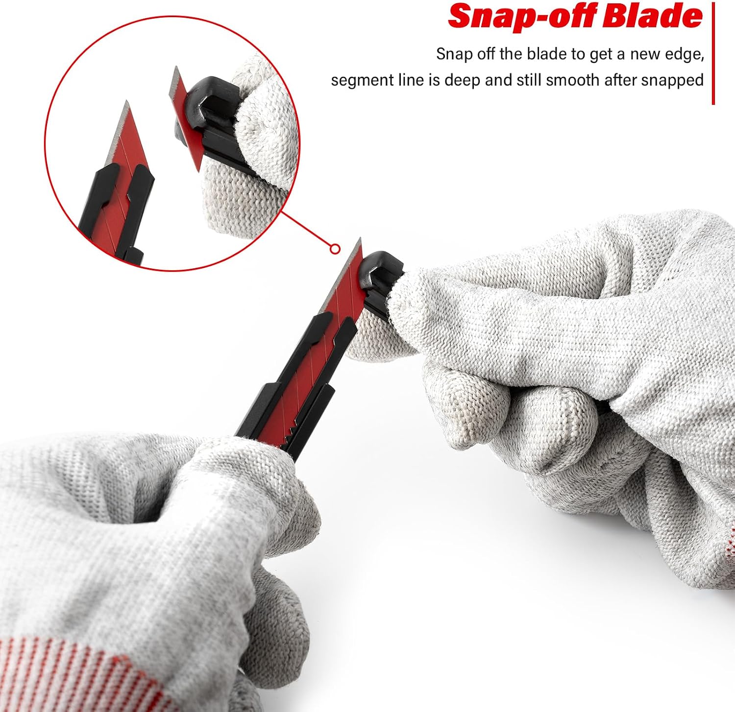 Gomake 9mm Utility Knife Replacement Blades,30 Degree Snap Off Carbon Steel Knife Blades for Retractable Cutting Knives, Hobby, Craft, Box Cutter 100PCS (Red)