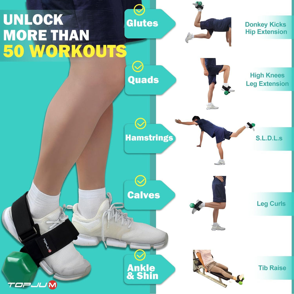 Dumbbell Foot Attachment for Leg & Tibialis Strength Training at Home