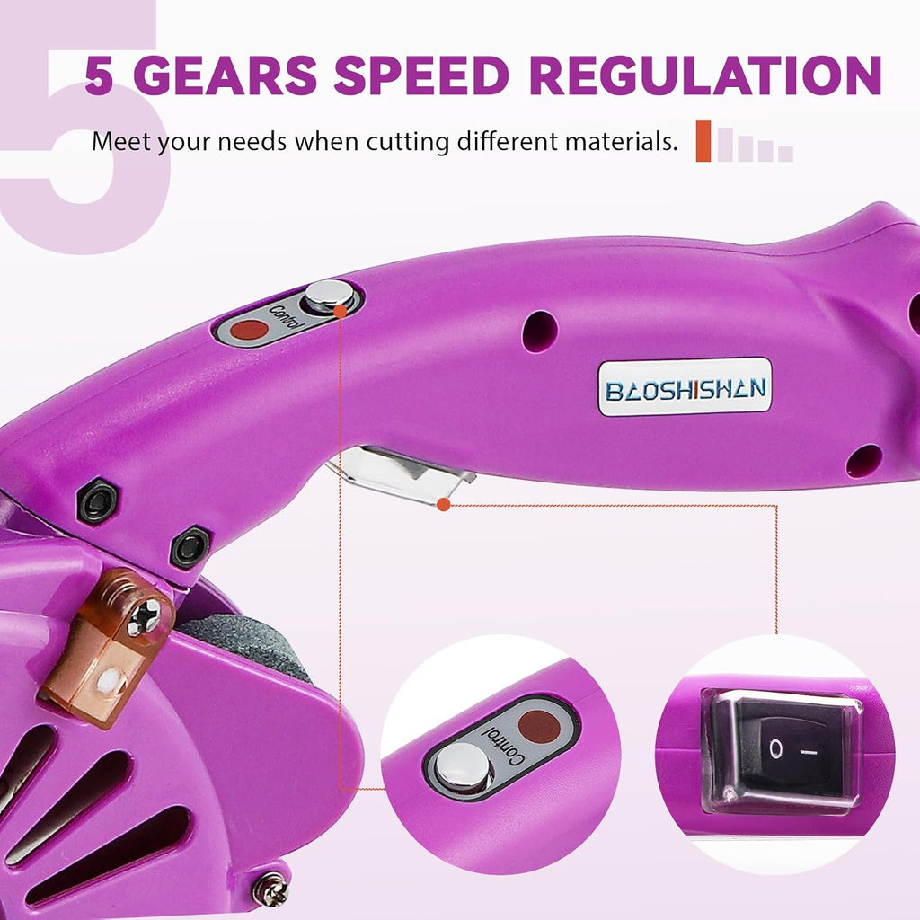 BAOSHISHAN 100mm Plug-in Electric Fabric Rotary Cutter Heavy Duty