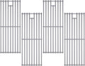 4 Pack 7mm Process Upgrade Stainless Steel BBQ Grill Grates Replacement Parts for Bull 16517 18248 LP, 18249 NG,BBQ Angus,Brahma, Lonstar Select, Outlaw Steer Premium, Lonestar Select,7 Burner Premium