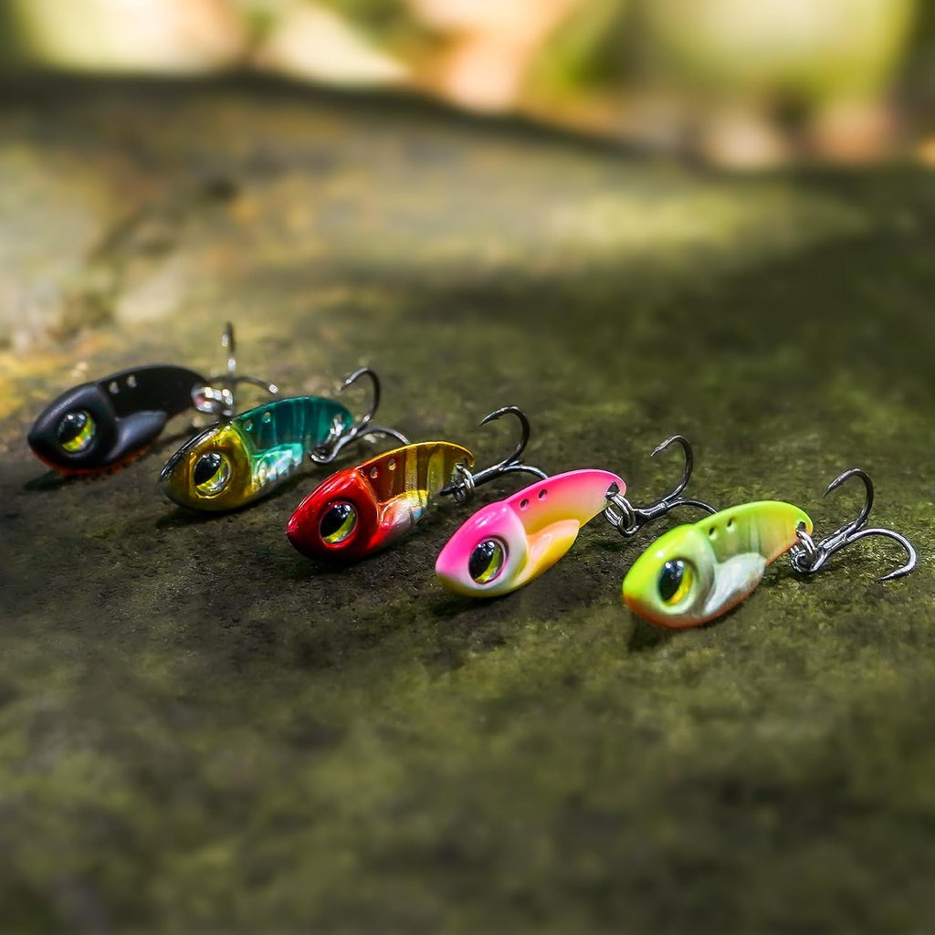 TRUSCEND Vibespinner Easy Catch Fishing Lures with BKK Hooks, Dual-Blade Spinner Baits with Double Water Disturbance and Reflective for More Bites, Blade Bait & Spoon Lure for Bass Trout Crappie Pike