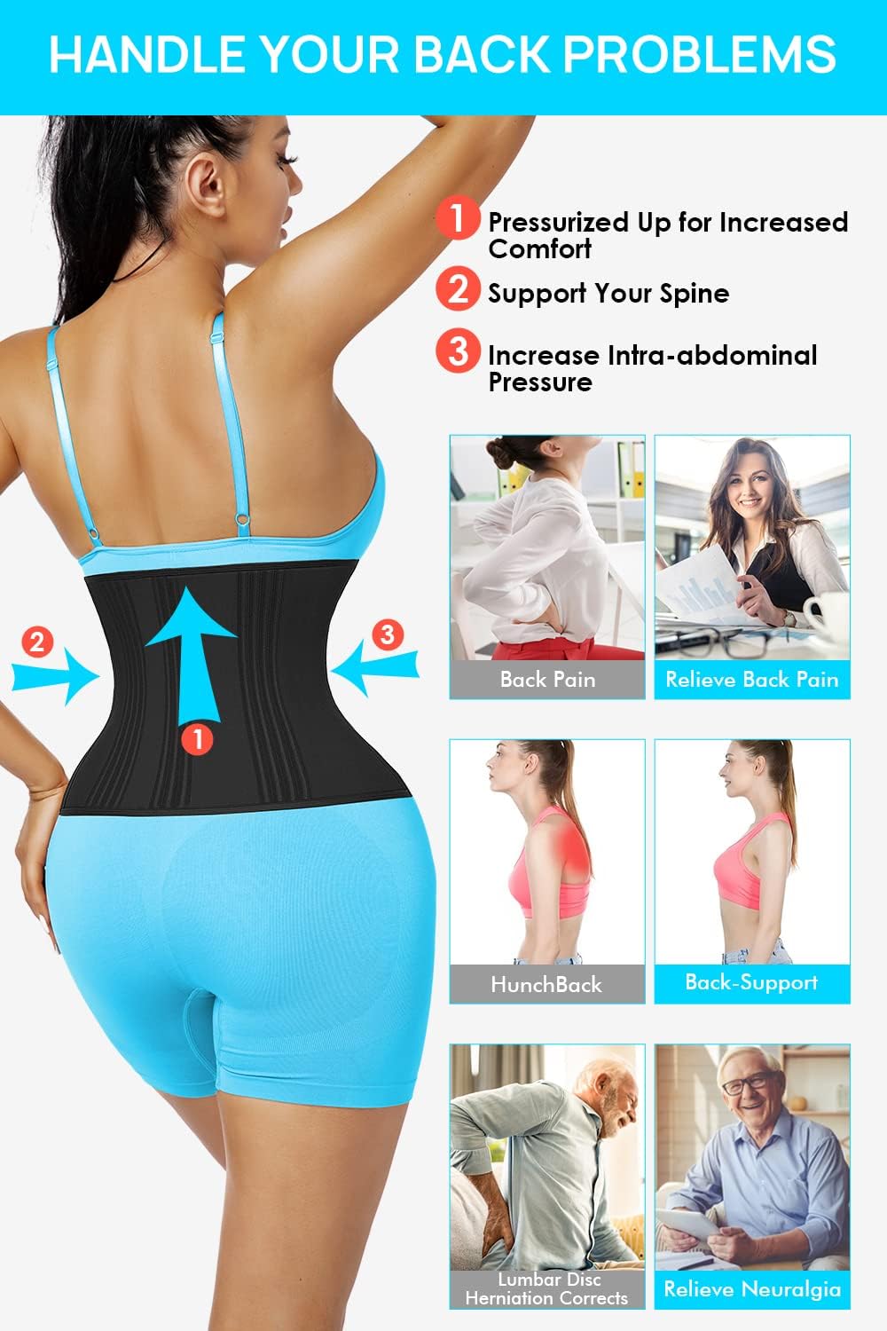 Short Torso Waist Trainer for Women Faja Body Shaper