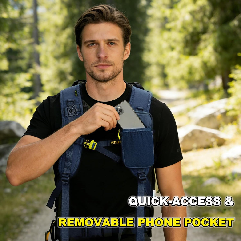 Hydration Backpack 22L, Hiking Backpack with 2L Leakproof Bladder, Sewn-in Rain Cover, Insulated Compartment for Men & Women Running, Cycling, Camping