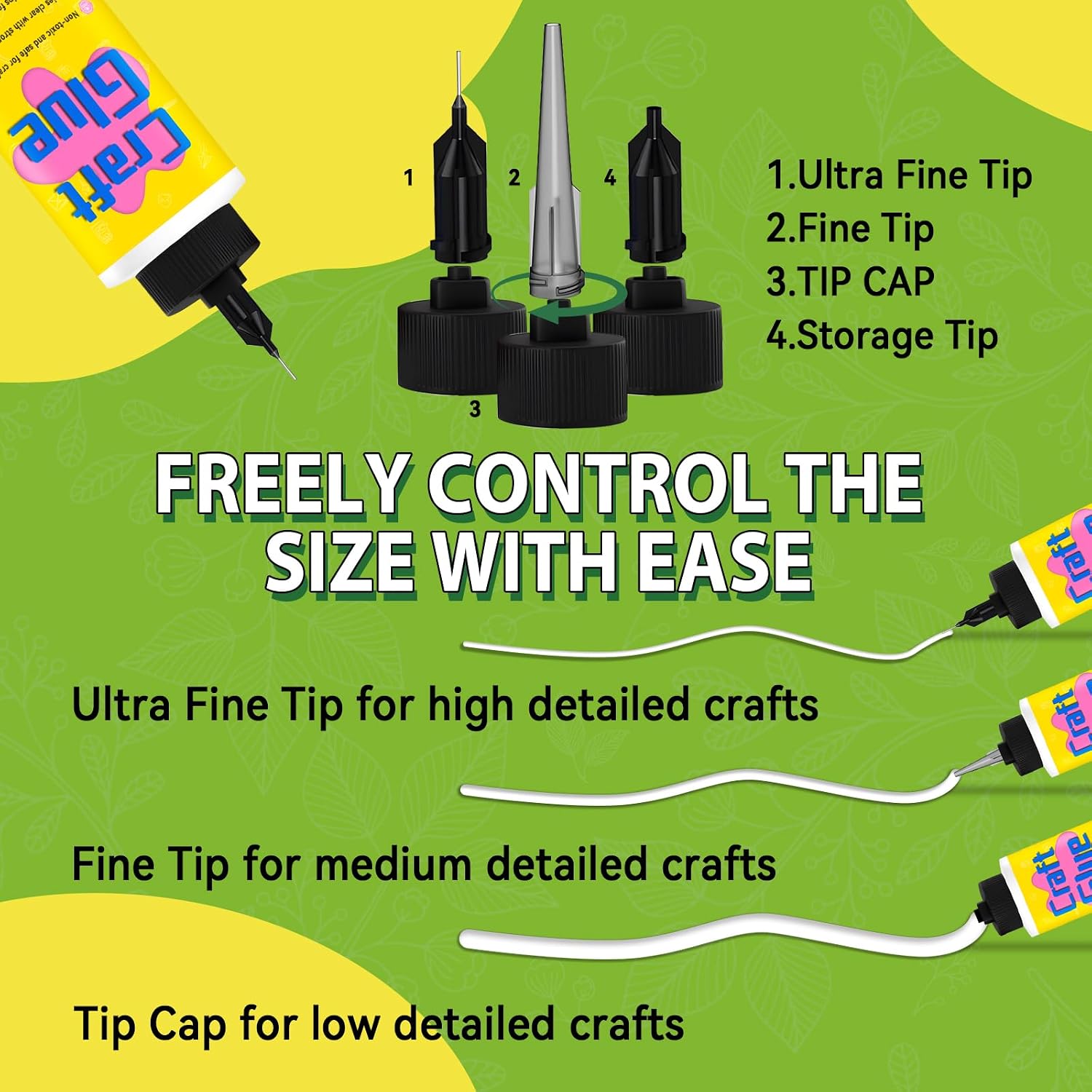 Craft Glue, 3.38 Fl Oz, Quick-Dry, Fine Tip, Dries Clear
