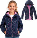 MGEOY Kids Rain Jacket, Waterproof Lightweight Hooded Windbreaker for Boys Girls 4-16Y