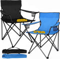 Joyfair Camping Chairs for Lawn & Beach, Large for Adults, Black & Blue