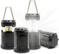 ATack LED Camping Lantern Battery Powered 4-Pack Camping Flashlight Lantern for Power Outages, Portable Collapsible Hanging Lights Essential for Home Outdoor Hurricane Emergency Lamp Survival Kit Gear
