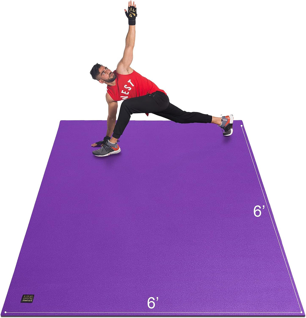 GXMMAT Large Exercise Mat 6'x4'/6'x5'/6'x6'(7mm)
