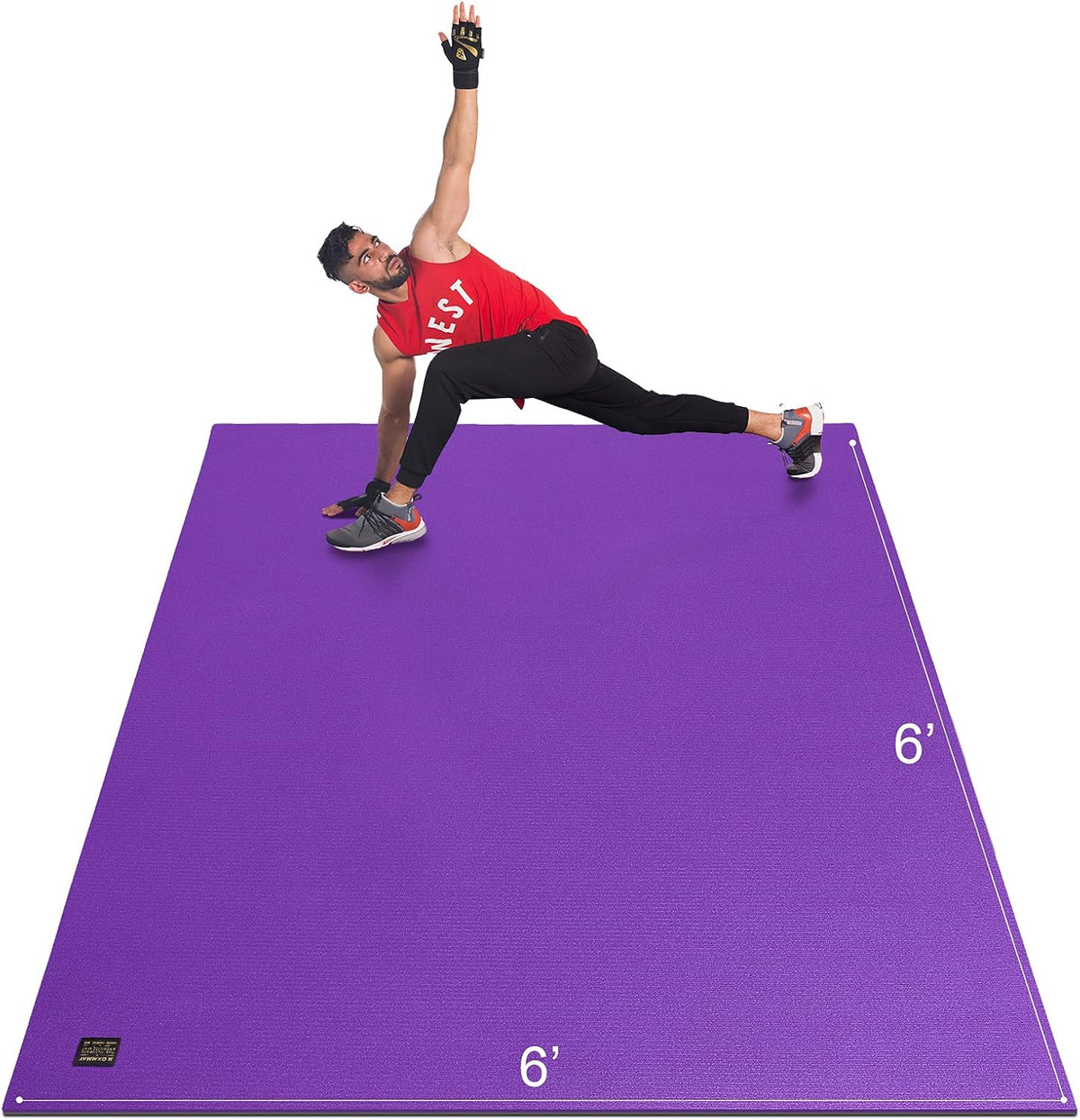 GXMMAT Large Exercise Mat 6'x4'/6'x5'/6'x6'(7mm)