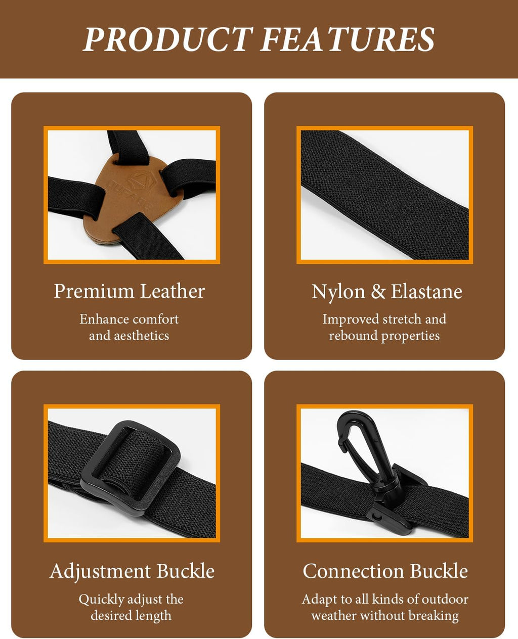 Binocular Harness Strap for Hunting, X-shaped Decompression Binocular Straps for Birding, Binocular Straps Harness, Suitable for Outdoor Camping, Hiking, Outdoor Survival, Search and Rescue Activities