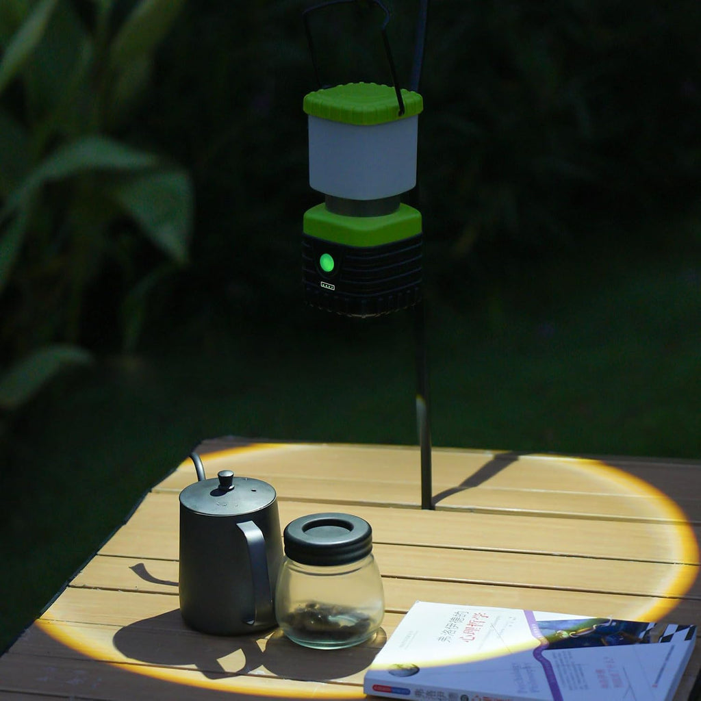 Jarxin 3PCS White LED Camping Lantern Rechargeable for Power Outages(Black)