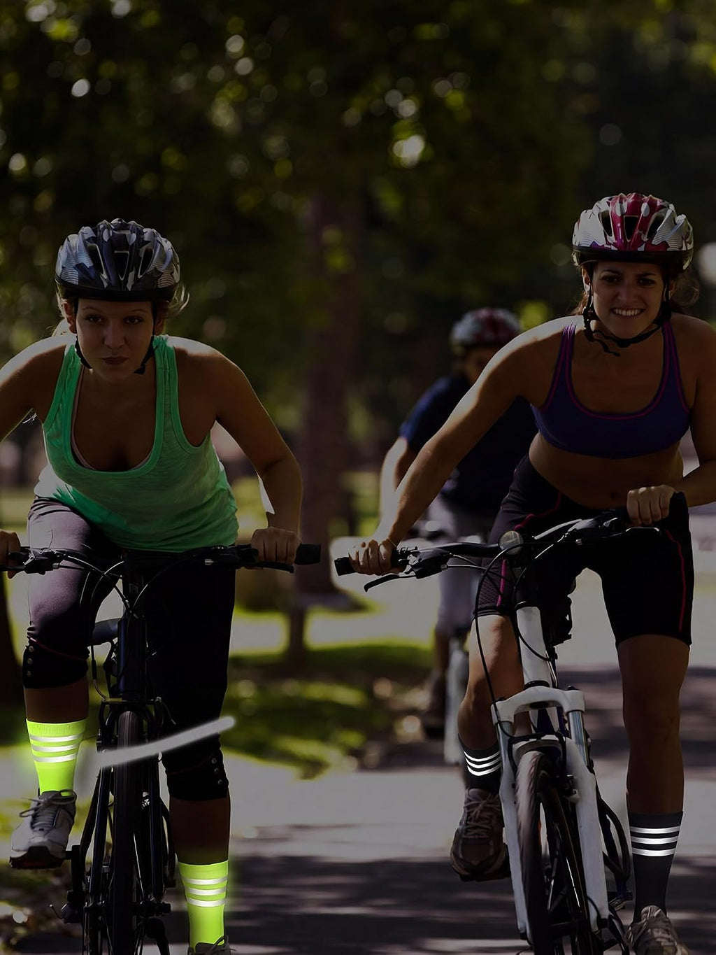4 Pairs Glow in Dark Reflective Socks Cycling