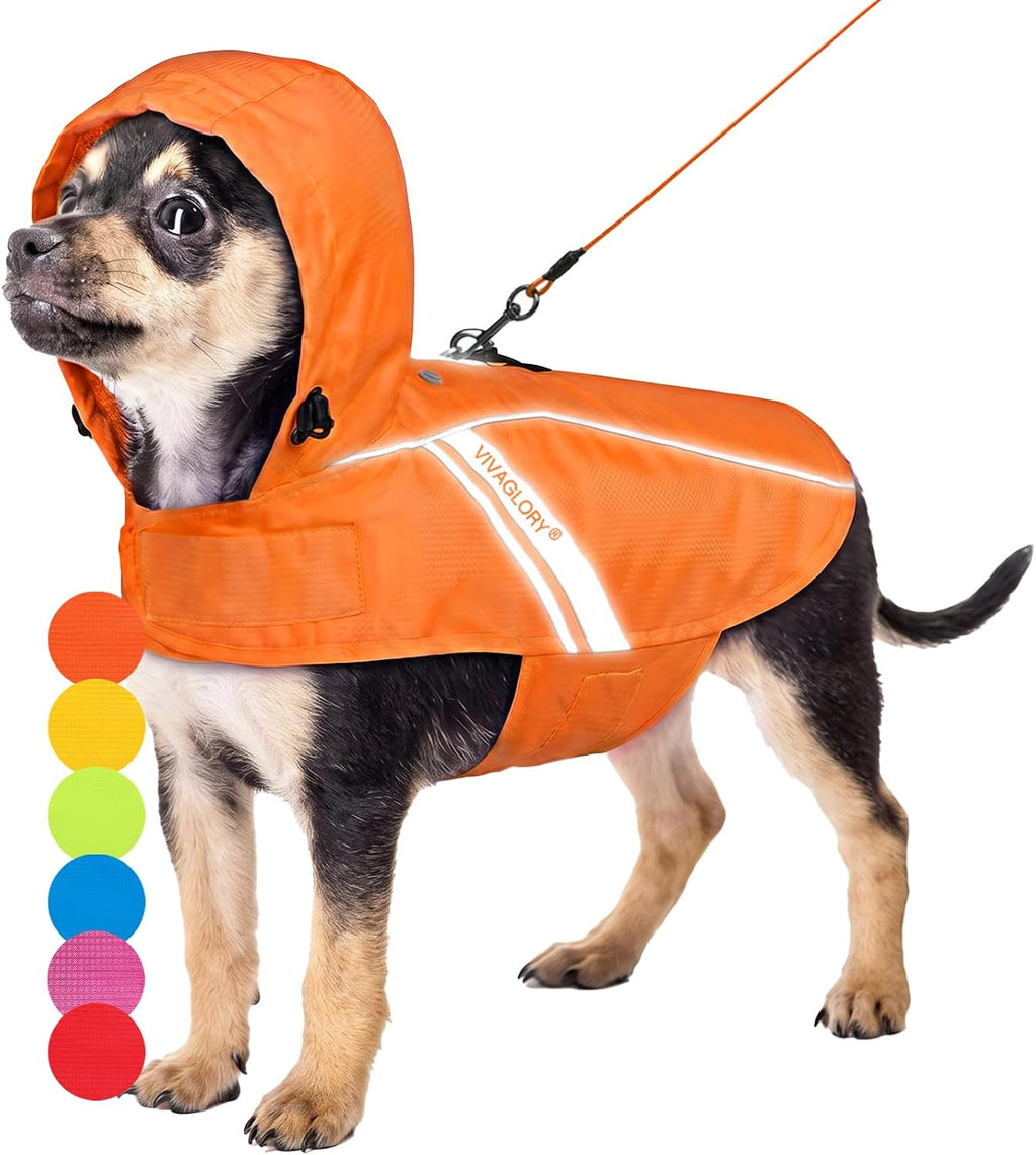 VIVAGLORY Dog Raincoat Wetoff Dog Rain Coat, XL, Bright Yellow