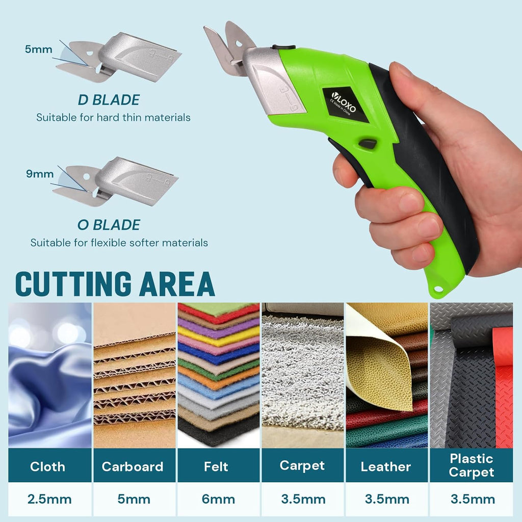 VLOXO Cordless Electric Scissors Electric Box Cutter for Cardboard