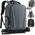 SDYSM Camera Backpack, Hardshell DSLR/SLR Camera Bag with Lens Pouch & 15.6" Laptop Compartment Waterproof Camera Case with Rain Cover Photography Backpack Compatible for Canon/Nikon/Sony/Drone,Gray