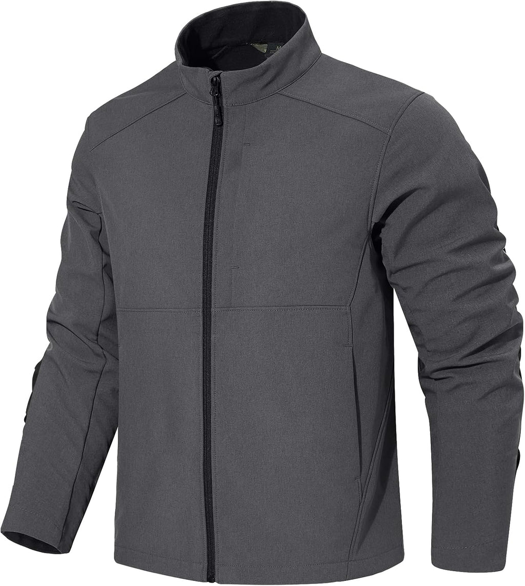 FREE SOLDIER Men's Waterproof Softshell Jacket Lightweight Fleece Lined Jacket Outdoor Hiking Windbreaker