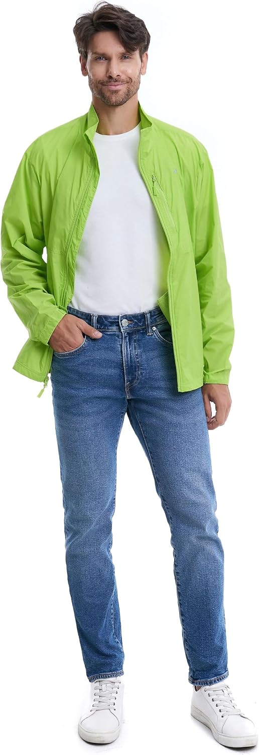 clothin Men's Lightweight Water-Resistant Packable Windbreaker