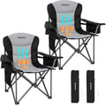 KingCamp Oversized Camping Chairs, 550lb Heavy Duty with Lumbar Support