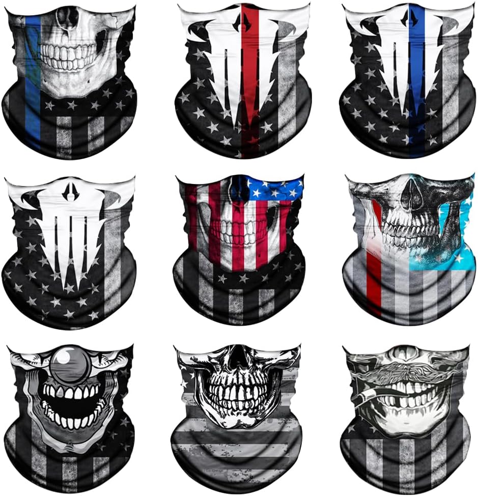 Neck Gaiter Mask,UV Protection Bandana Gator Face Cover Covering Mask,Tube Scarf,Neck Warmer Balaclava,Headband