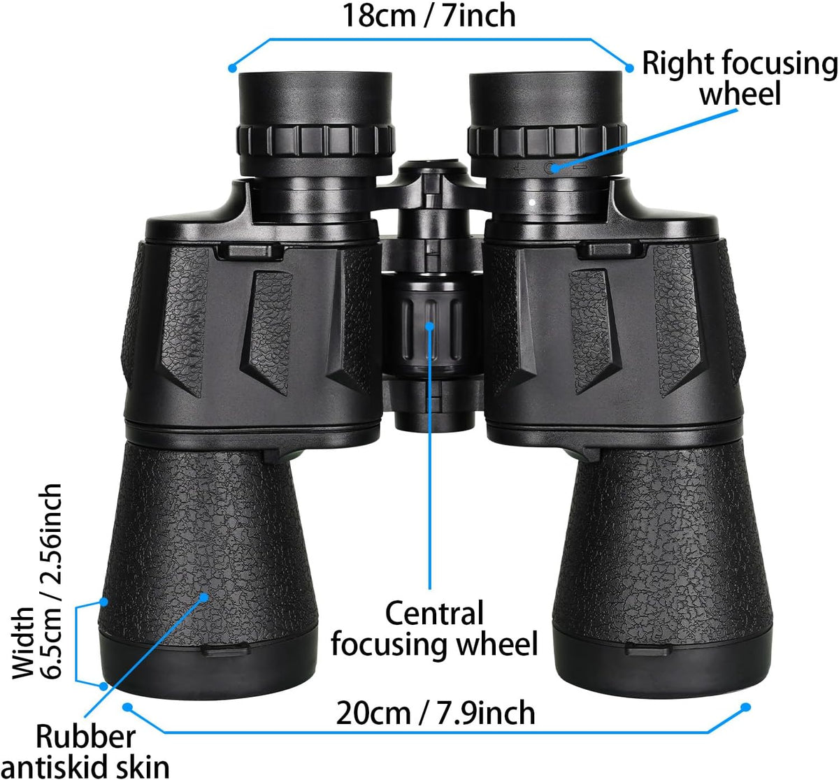 10x50 Binoculars for Adults and Teen, High Powered Professional Binoculars with 26mm Large Eyepiece, BAK4 Prism & FMC Lens, Suitable for Bird Watching, Hunting, Travel, Stargazing and Sport Games