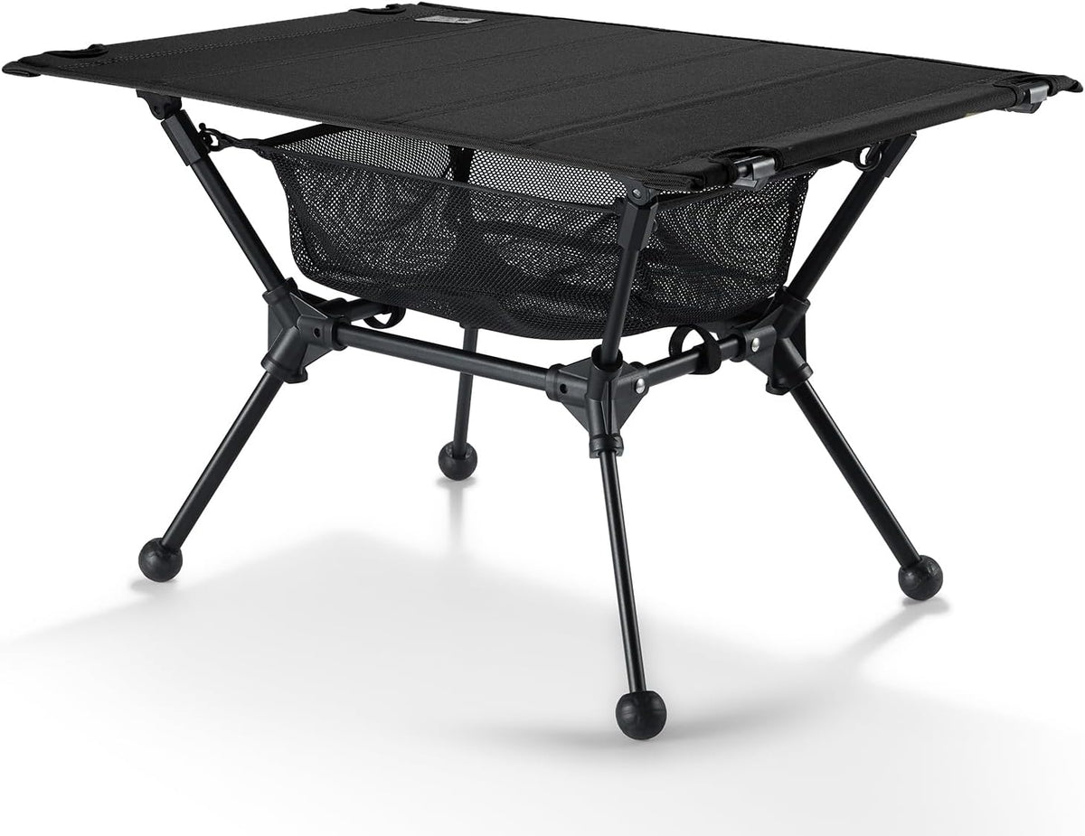 ONETIGRIS Dipper Camping Table, Lightweight Portable Folding Table with Mesh Storage Net, High/Low Options, Ideal for Camping, Hiking, Tailgating, Beach, Picnic, Travel, Backyard