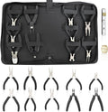 10 Pack Jewelry Pliers Set, Mini Pliers Set, Jewelry Making Include Flat, Jewelry Tools, Needle, Round, Bending Linesman, Applicable to Handicrafts, Earring Making, Repairing