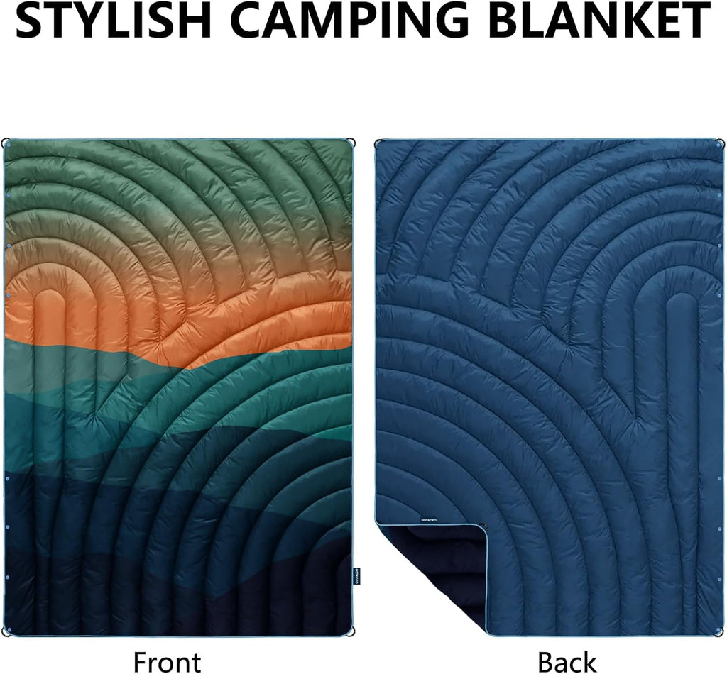 Puffy Camping Blanket,Mini Camp Blanket Outdoor Camping Quilt Waterproof