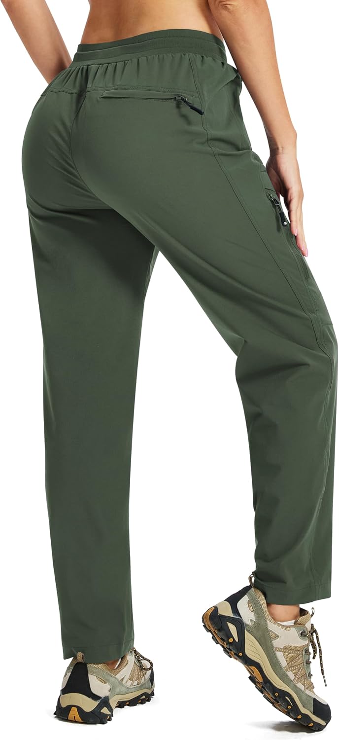 AIRIKE Women's Hiking Cargo Pants Lightweight Quick Dry Joggers Sweatpants Casual Work Travel Outdoor Pant with Pockets