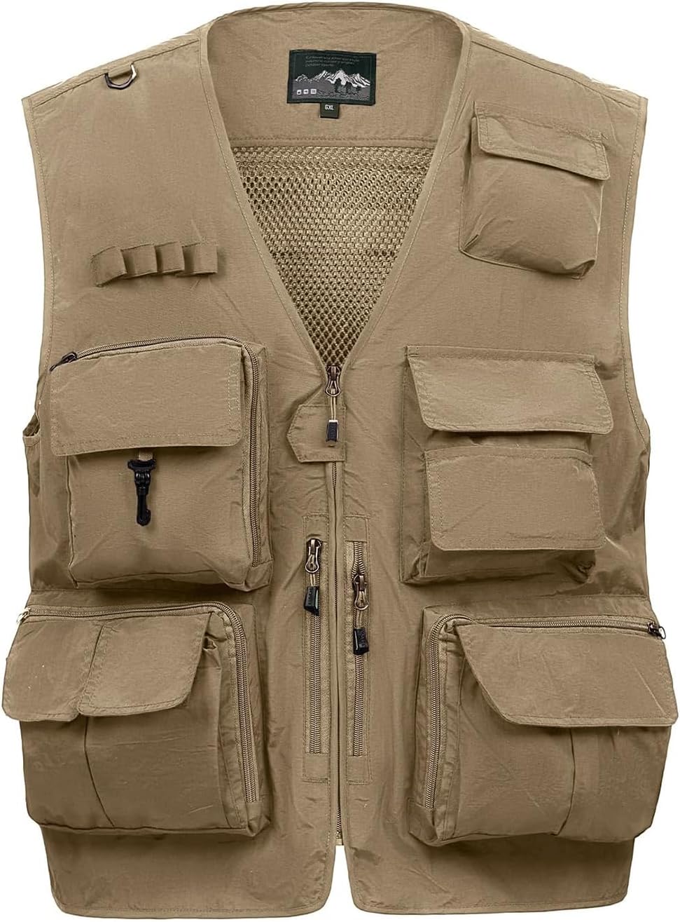 Hbufnha Outdoor Fishing Hunting Vest Multi Pockets Work Cargo Jacket
