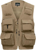Hbufnha Outdoor Fishing Hunting Vest Multi Pockets Work Cargo Jacket