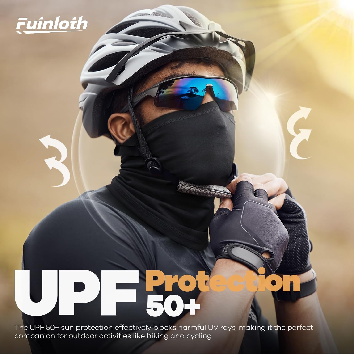 Fuinloth Neck Gaiter, 6 Pack Cooling UV Protection Bandana Face Mask Gator