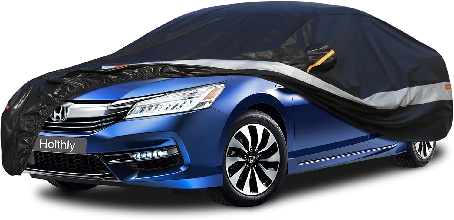 Sedan Car Cover Custom Fit 2008-2025 Honda Accord, 100% Waterproof Breathable Outdoor Car Covers, Sun Rain Dust Snow Protection. (Ships from US Warehouse, Arrive Within 3-7 Days)