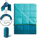 UNIKOME Puffy Camping Blanket,Packable Outdoor Quilt, 75"×52", Lake Blue