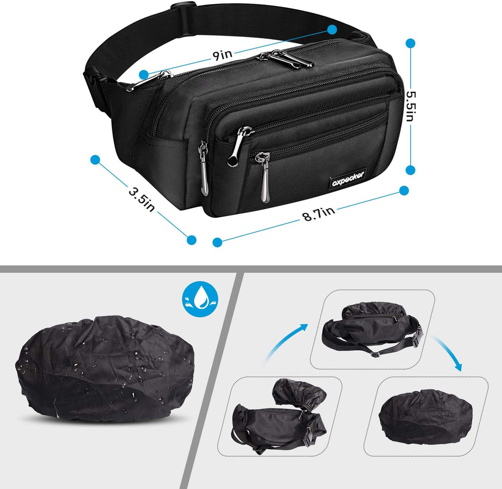 Oxpecker Waist Pack Bag, Black