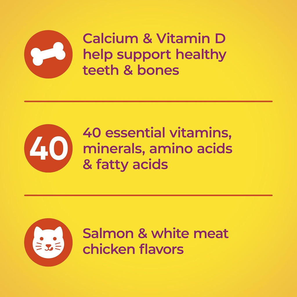 Meow Mix Tender Centers, Salmon & White Meat Chicken Flavors, 4 Bags