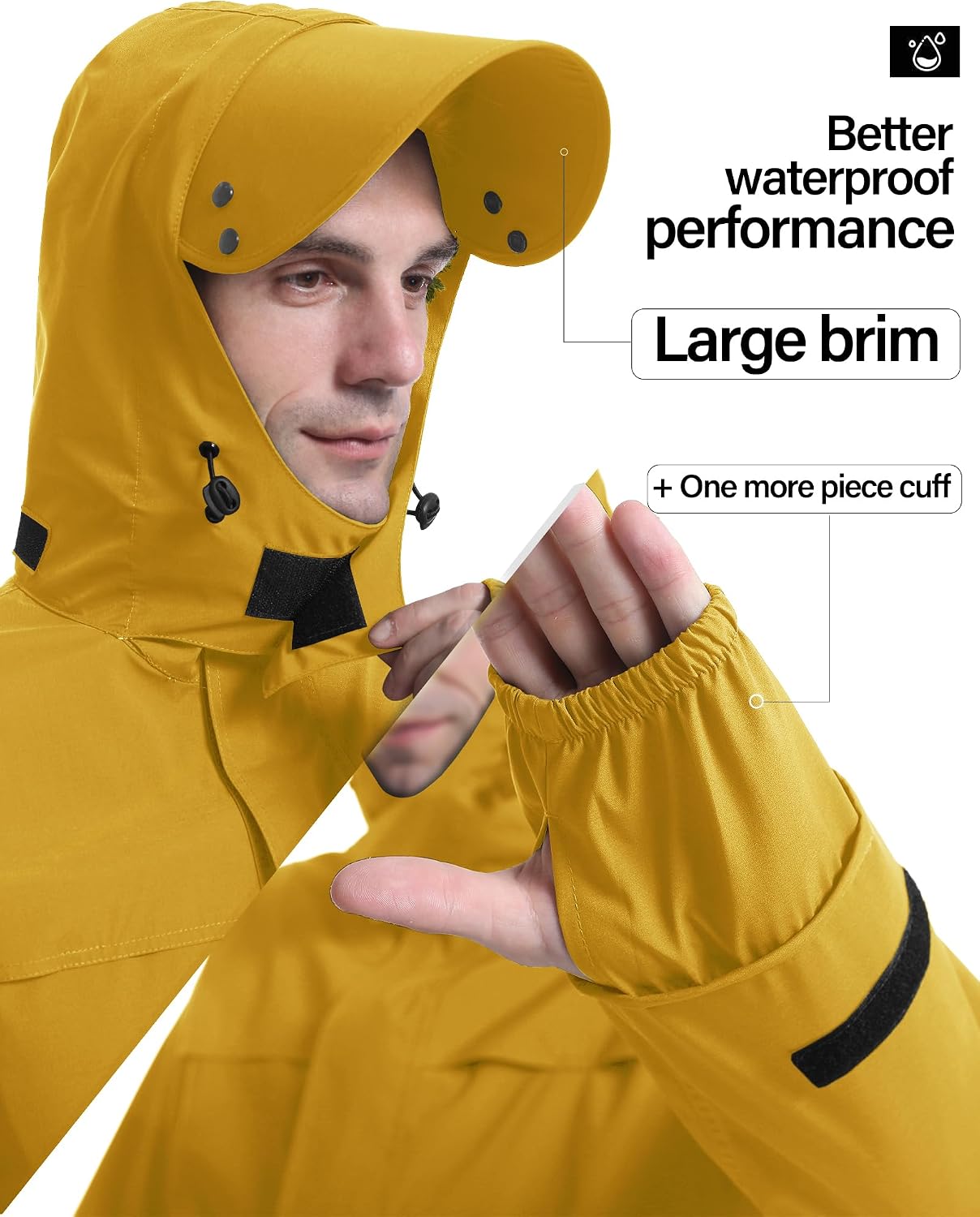 iCreek Rain Suit Waterproof Breathable Lightweight 2-Piece Rain Gear Unisex