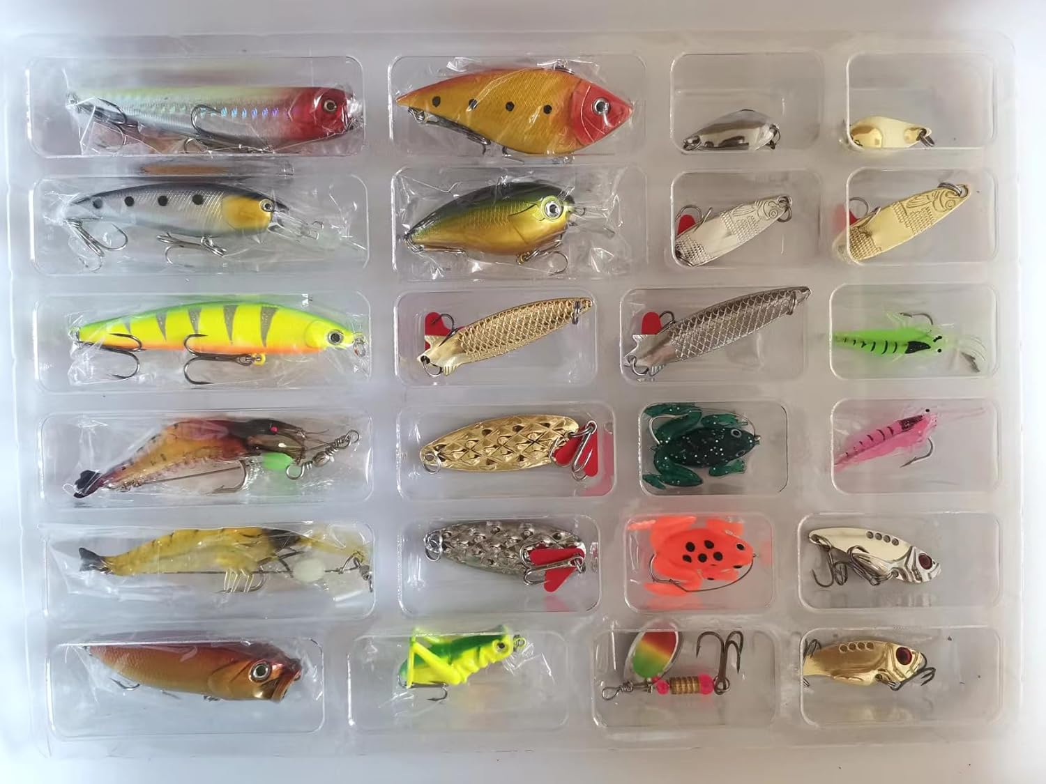 Advent Calendar Fishing Countdown 24 Days Fishing Lures Set for Fisher Adult Men Surprise Gift for Father, Grandpa